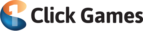 1Click Games White Logo